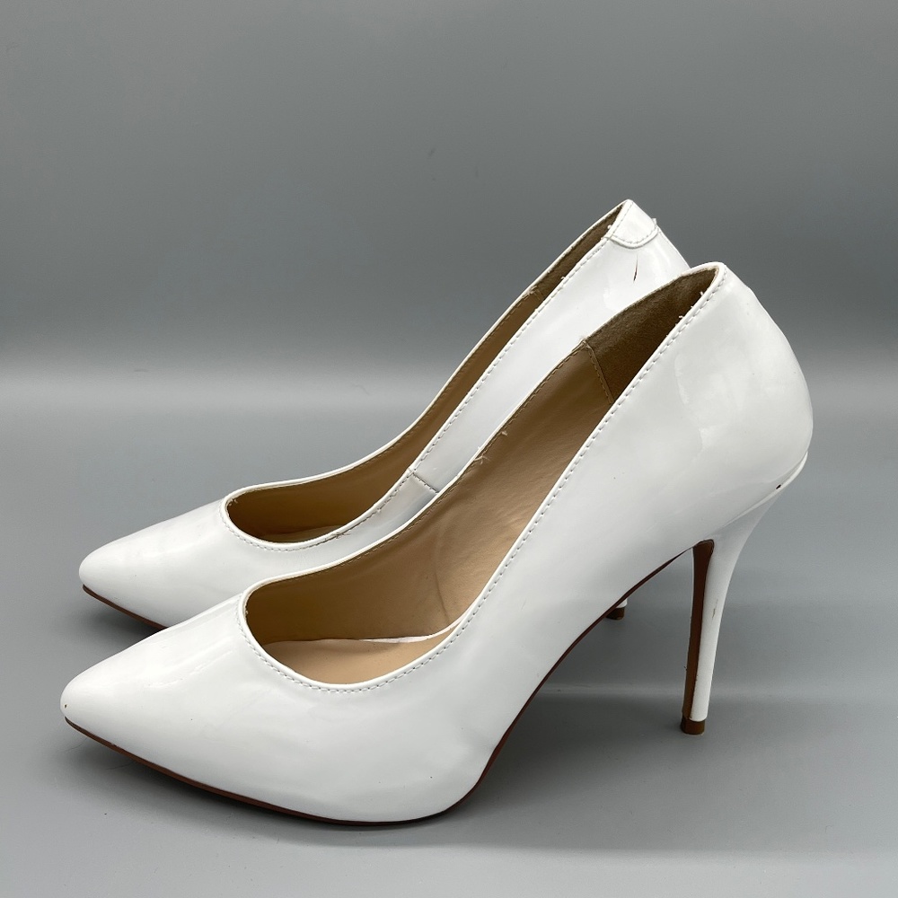 Drag Queen/Crossdresser White High Heel Pumps - 14